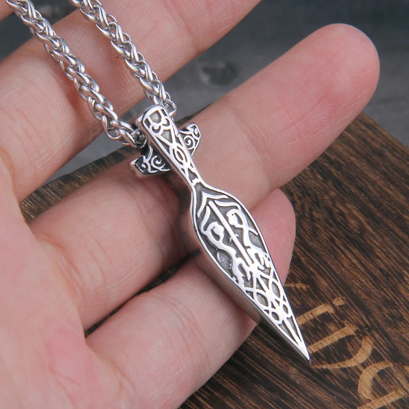 Viking Sword Spear Pendant Necklace Scandinavian Norse