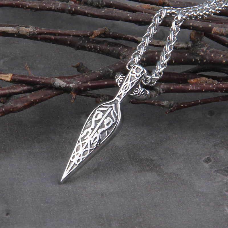 Viking Sword Spear Pendant Necklace Scandinavian Norse