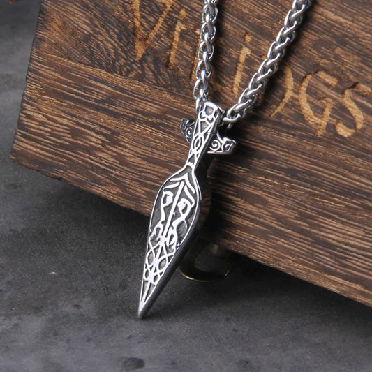 Viking Sword Spear Pendant Necklace Scandinavian Norse